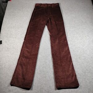 Vintage Sedgefield Brown Corduroy Flare Leg Pants Mens 30x35 Made USA